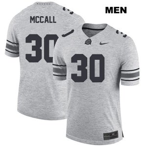 Men's NCAA Ohio State Buckeyes Demario McCall #30 College Stitched Authentic Nike Gray Football Jersey LD20A85EC